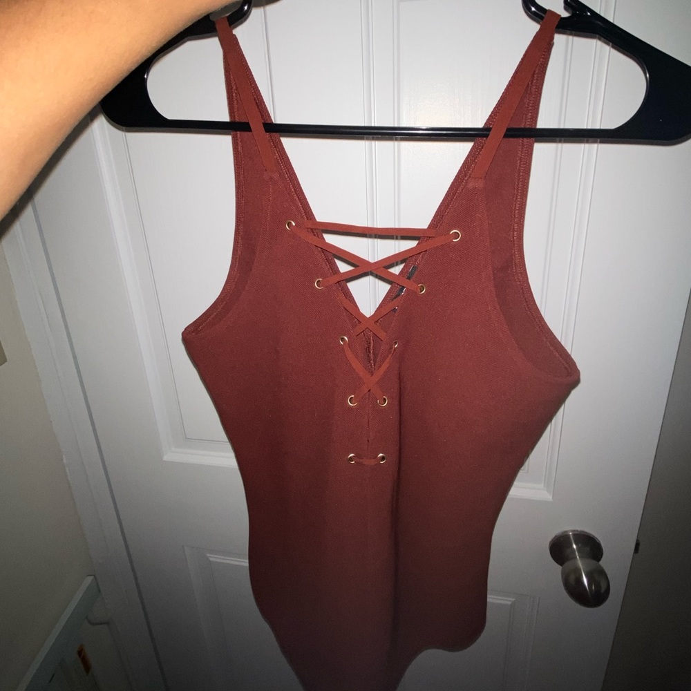Maroon bodysuit